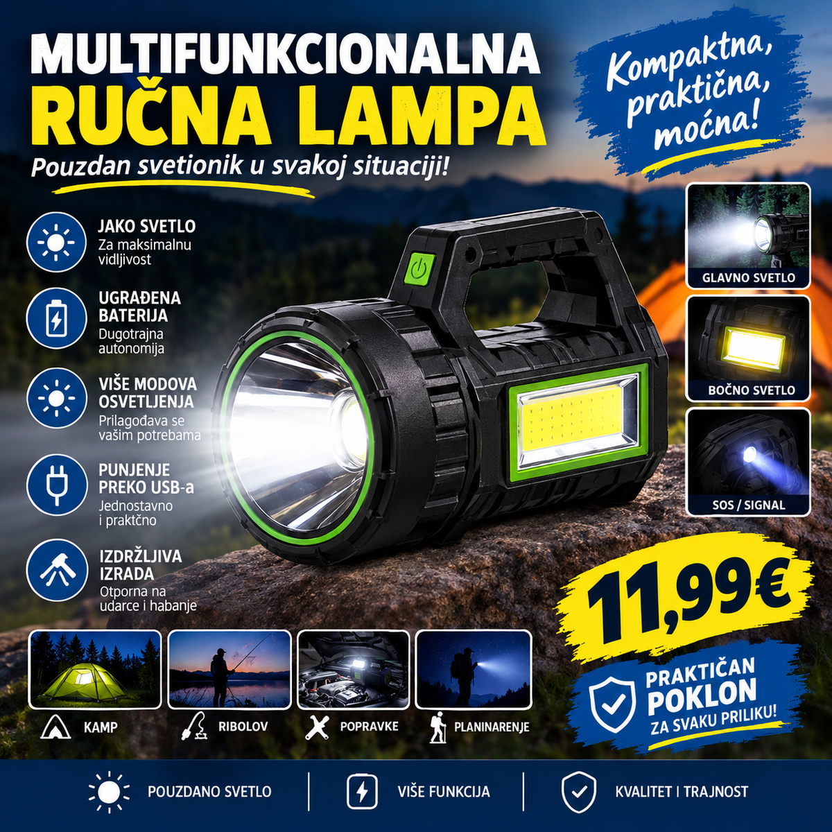 Multifunkcionalna rucna lampa