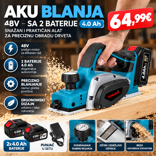 AKU BLANJA 48V – SA 2 BATERIJE 4.0 Ah
