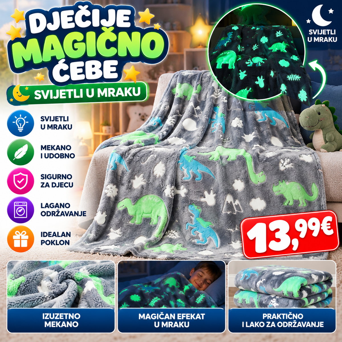 Djecije magicno cebe koje svijetli