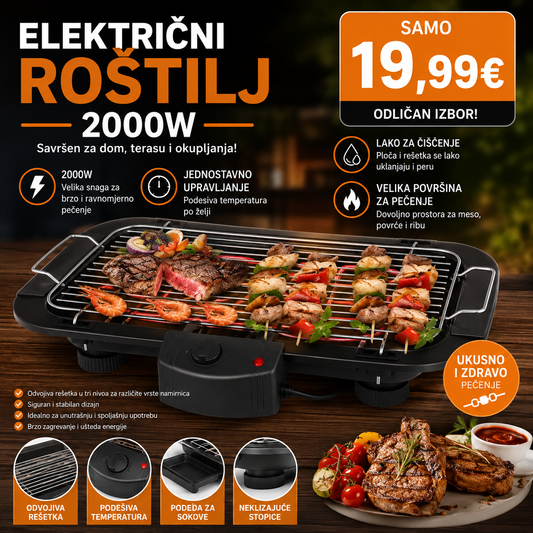 Električni Roštilj 2000W