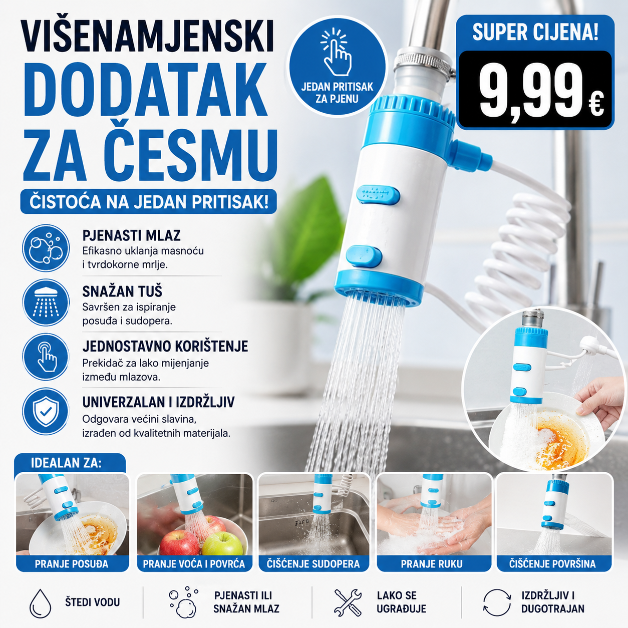 Visenamjenski dodatak za cesmu