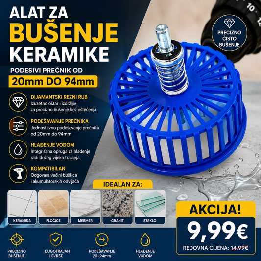 Alat za busenje keramike od 20mm do 94mm