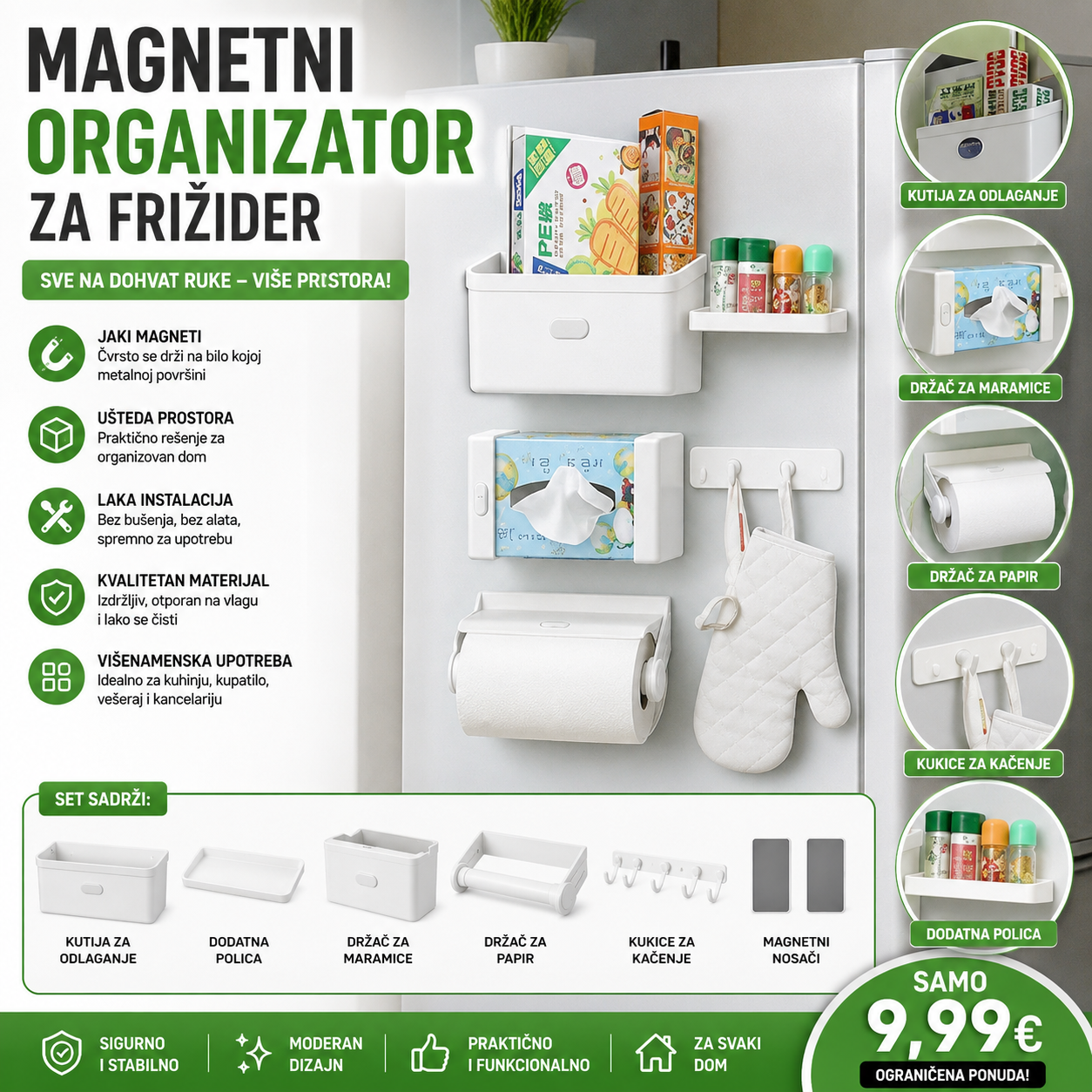 MAGNETNI ORGANIZATOR ZA FRIŽIDER
