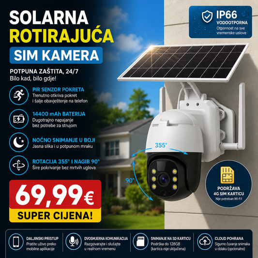 Solarna rotirajuca SIM kamera