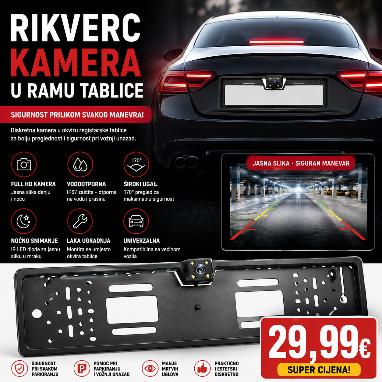 Rikverc kamera u ramu tablice