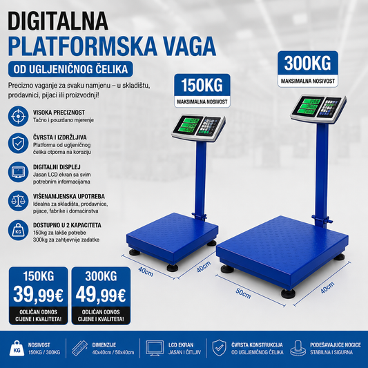 Digitalna platformska vaga od ugljeničnog čelika