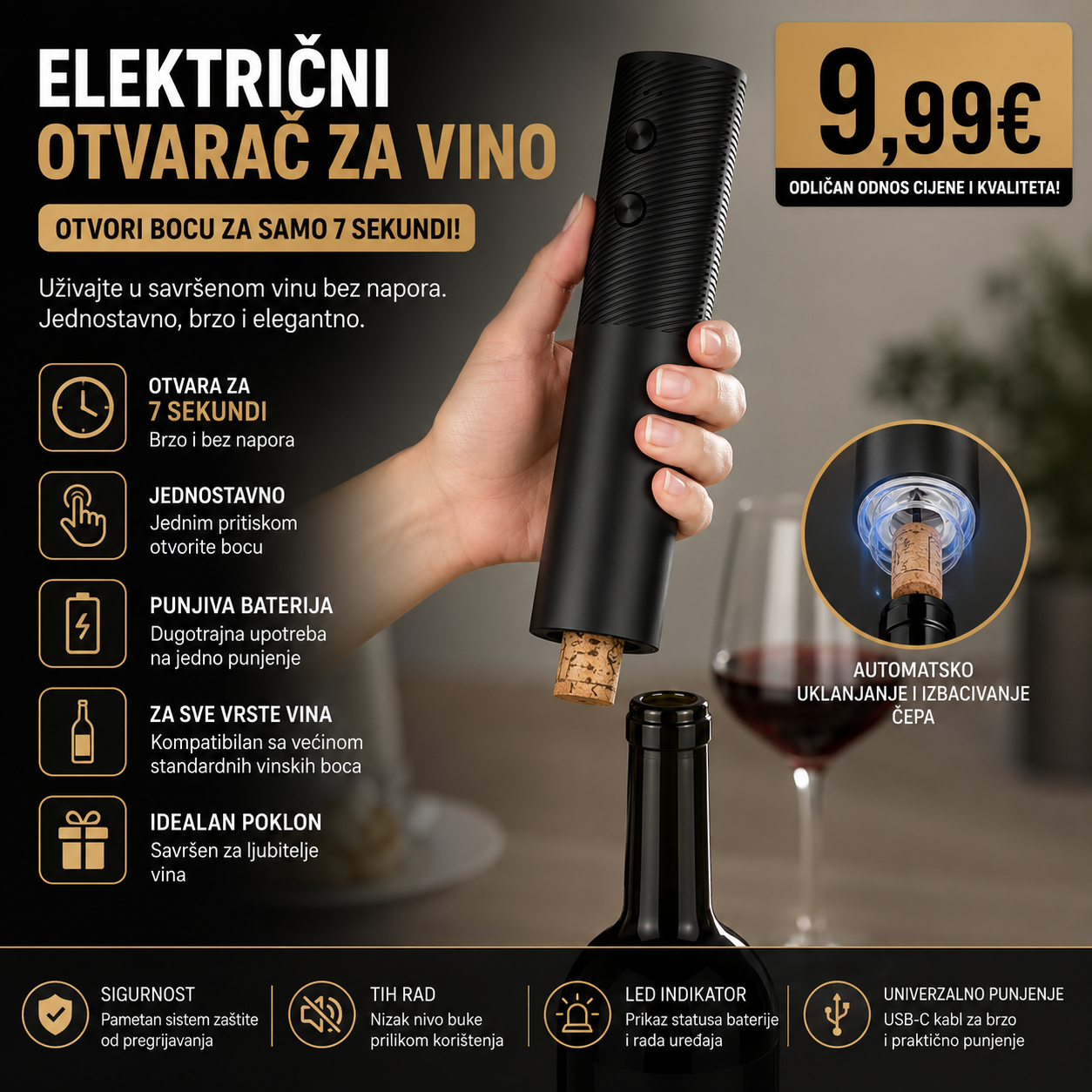 Elektricni otvarac za vino