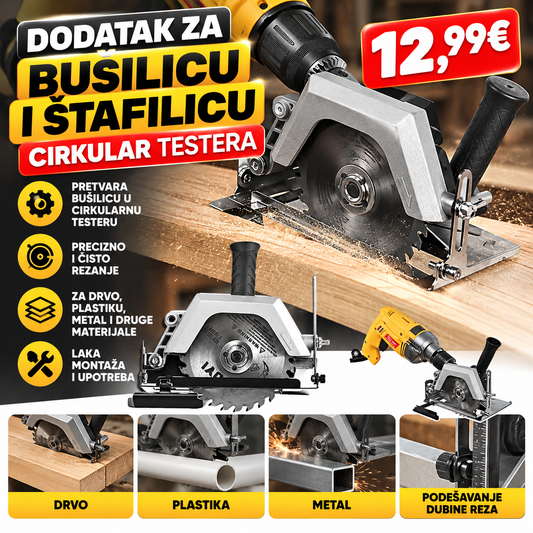 Dodatak za busilicu i stafilicu cirkular testera