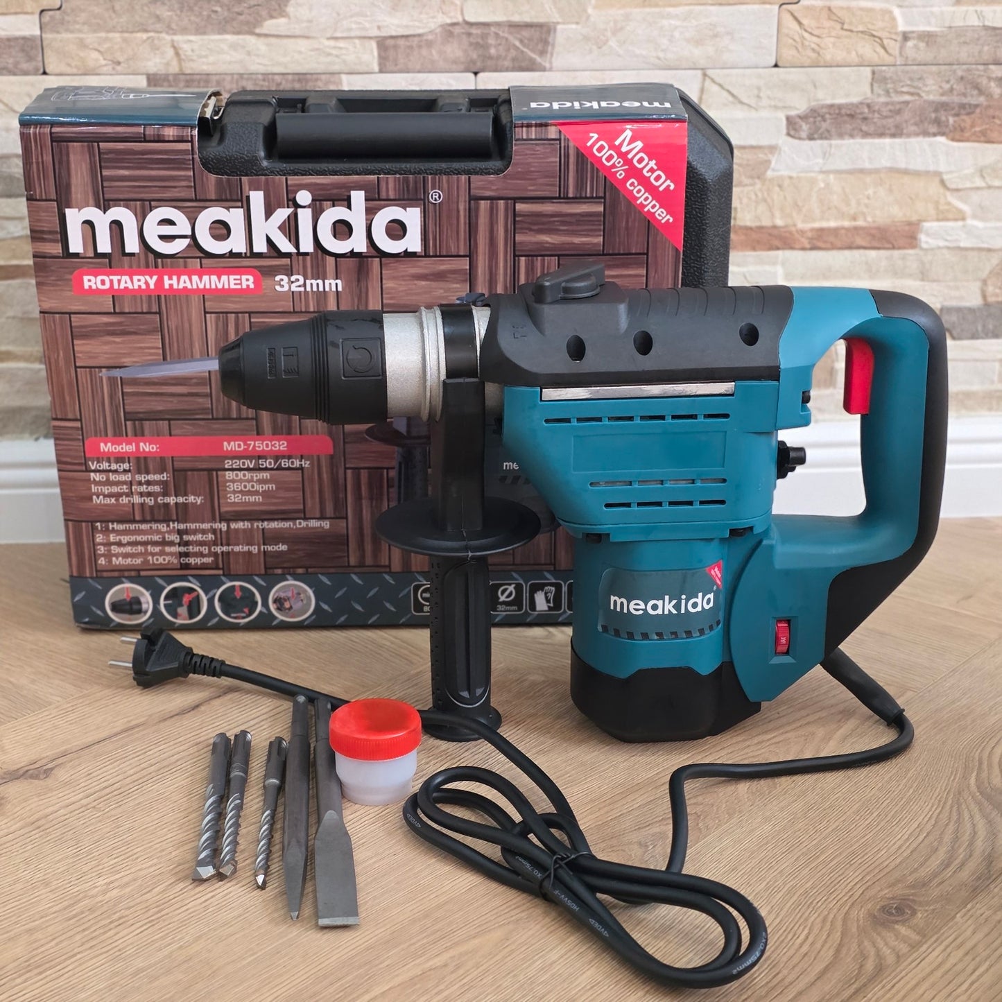 🔨 Meakida Rotaciona Bušilica – Čekić 32mm