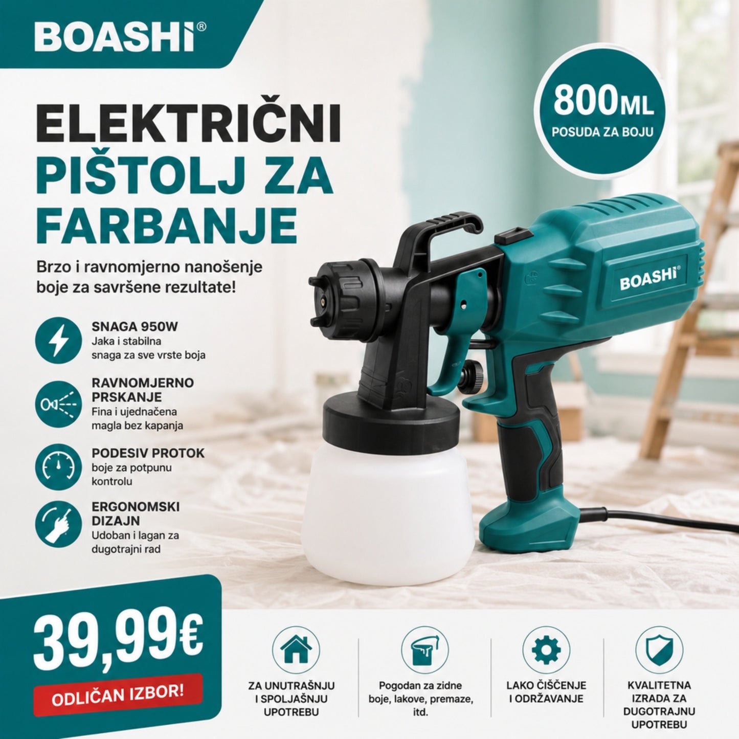 Električni pištolj za farbanje