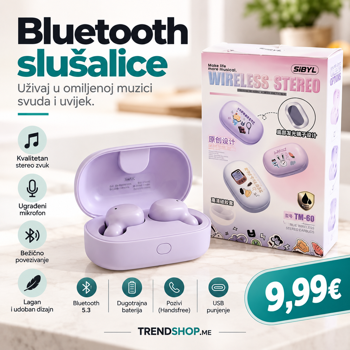 Bluetooth slusalice