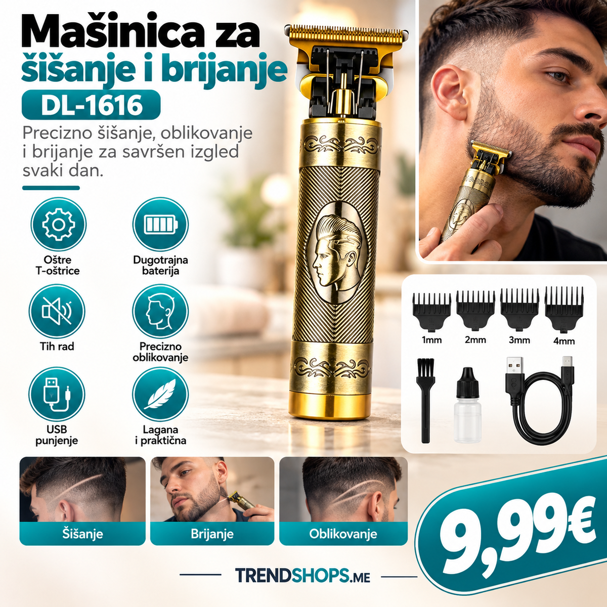 Mašinica za šišanje i brijanje DL-1616