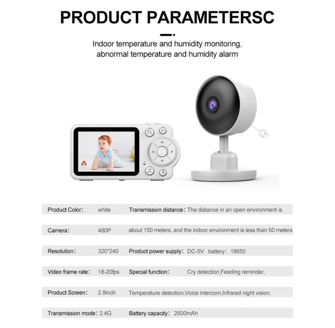 Baby video monitor 2.8 inc ekran