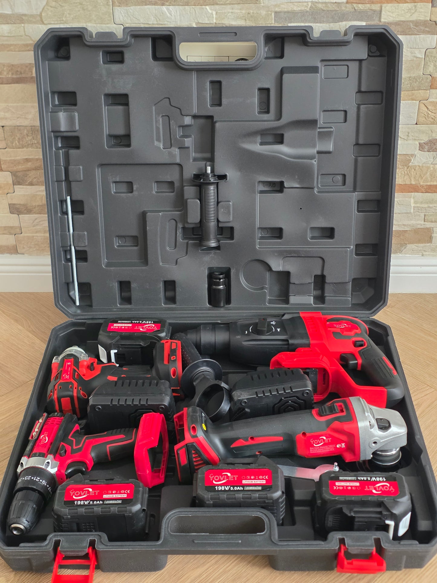 PROFESIONALNI AKU SET ALATA 4u1 – 198V (red)