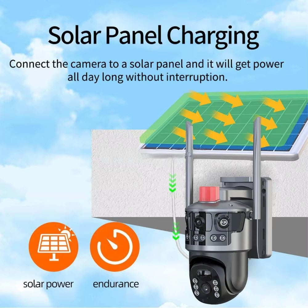 Solarna WiFi sigurnosna kamera sa 4 sočiva