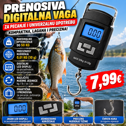 Prenosiva digitalna vaga do 50 kg – precizna i praktična