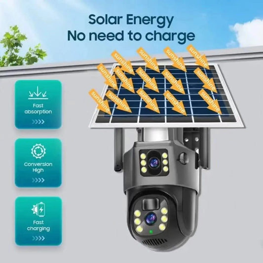 Solarna Wi-Fi rotirajuca kamera sa dva sociva