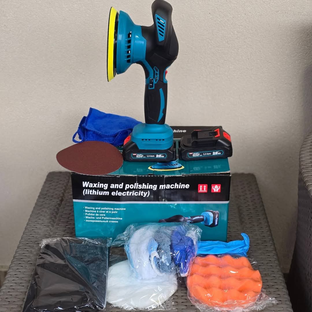 AKU ekscentrična polirka sa dvije baterije od 21V (2Ah) i potenciometrom sa 6 brzina