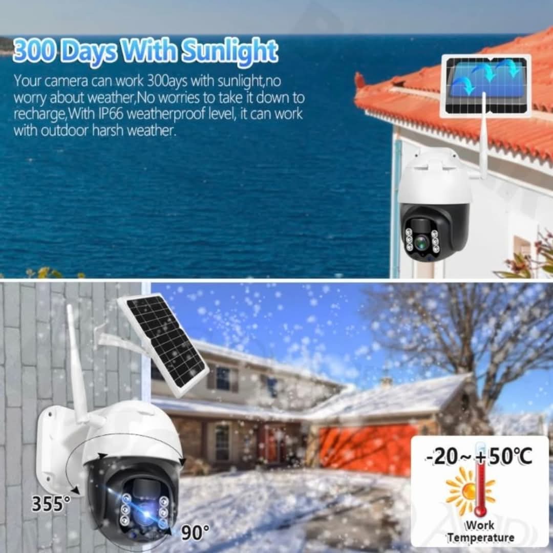 Solarna rotirajuća WiFi smart kamera 1080p 5Mpx