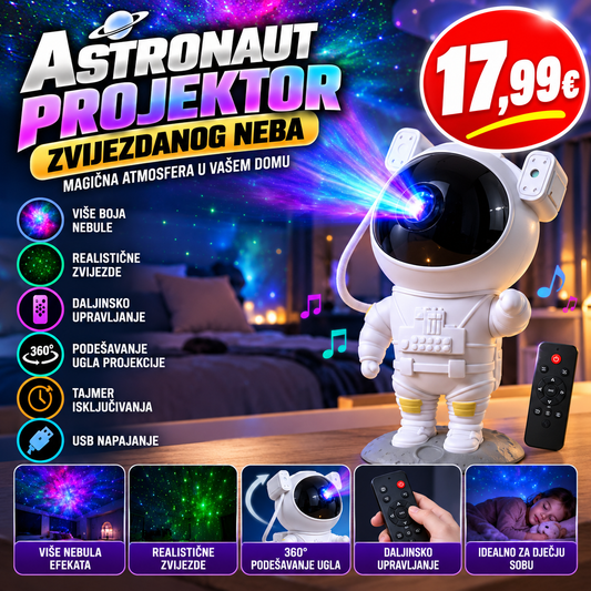 Astronaut projektor zvjezdanog neba – Galaxy LED projektor