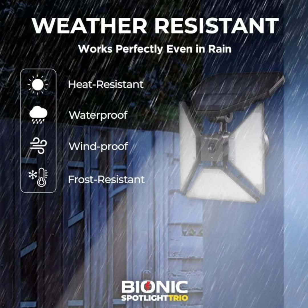 Solarna lampa sa tri panela sa ugradjenim senzorom za pokrete